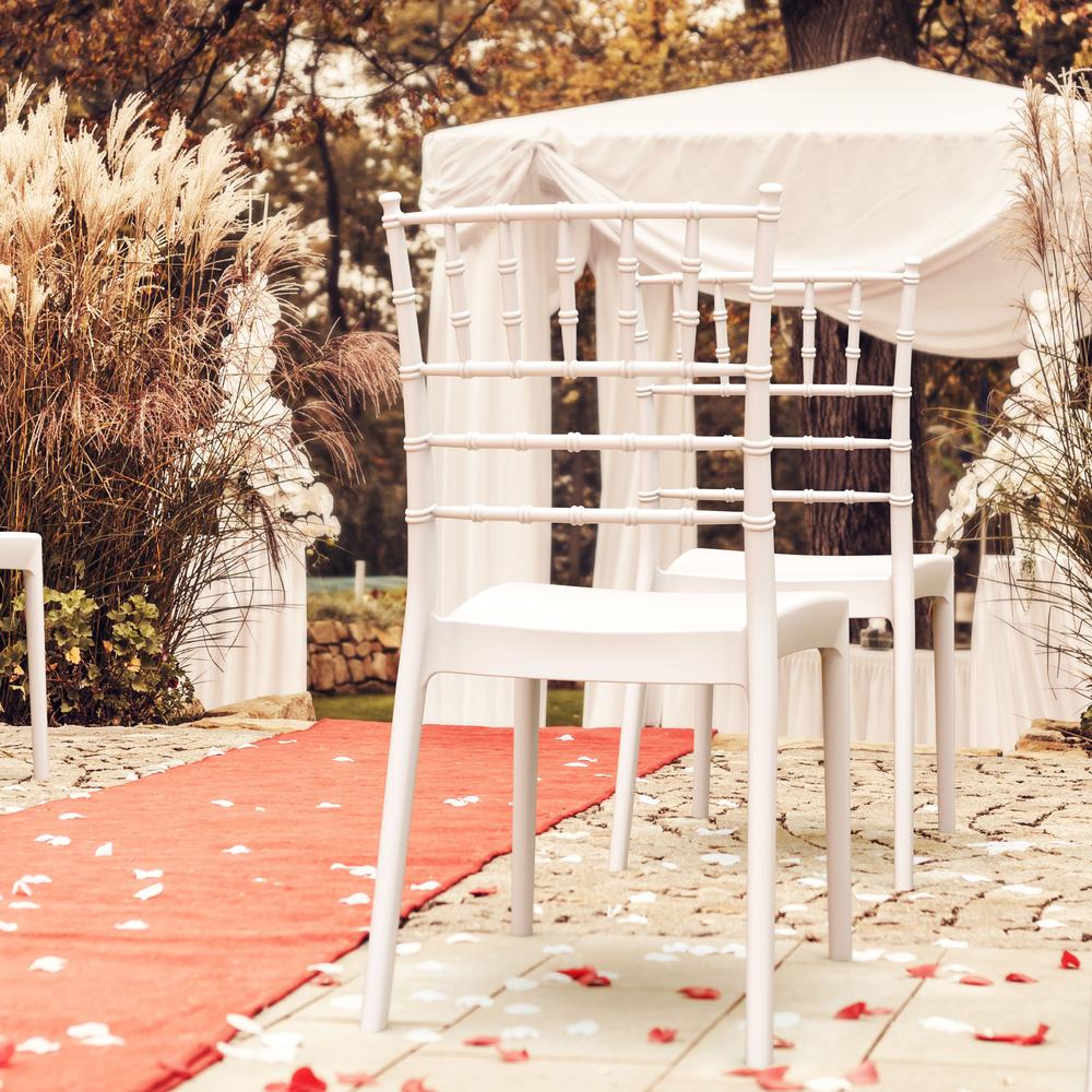 Josephine Outdoor Dining Chair White, Set of 2. Picture 8