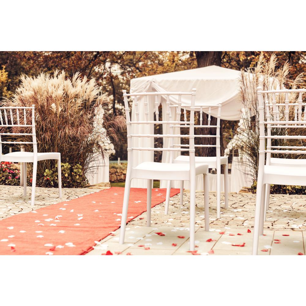 Josephine Outdoor Dining Chair White, Set of 2. Picture 9