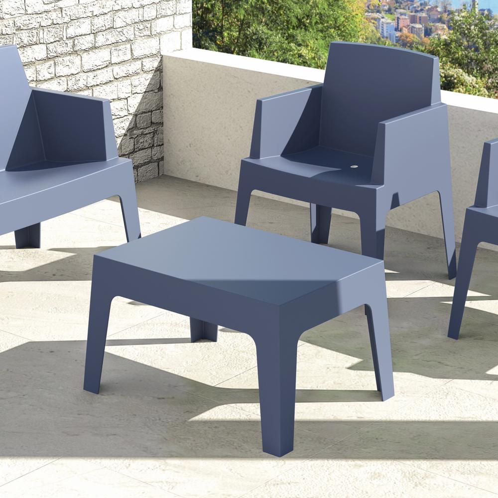 Box Resin Outdoor Center Table Dark Gray. Picture 4