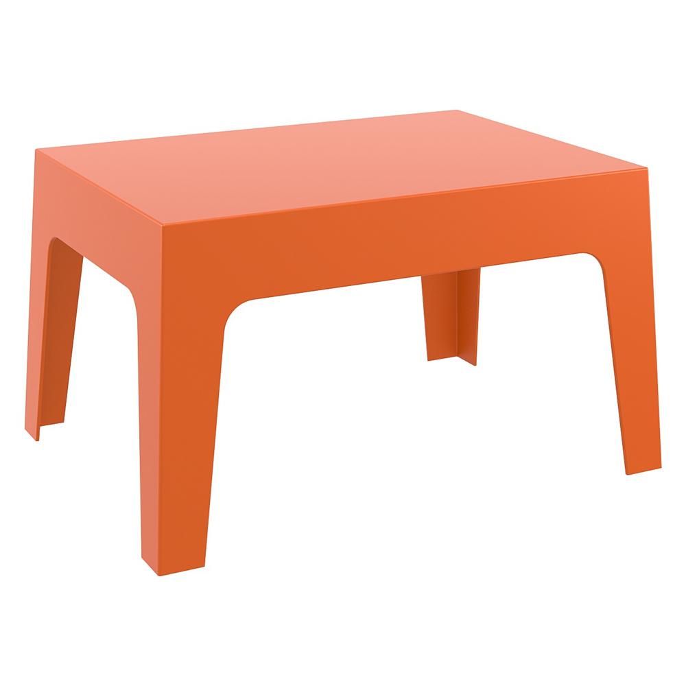 Box Resin Outdoor Center Table, Orange, Belen Kox. Picture 1