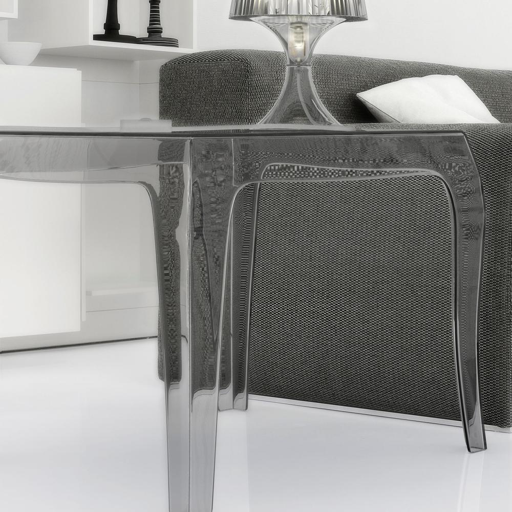 Queen Polycarbonate Side Table Transparent Clear. Picture 4