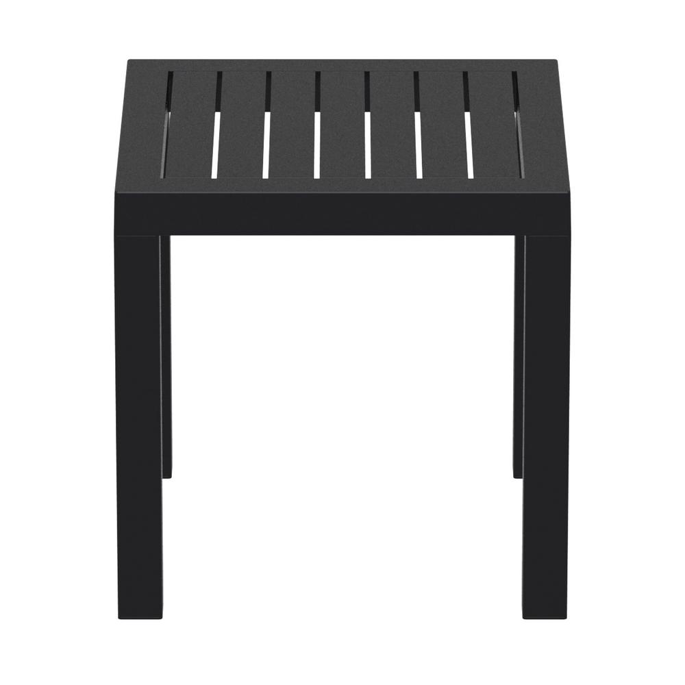Ocean Square Resin Side Table Black. Picture 2