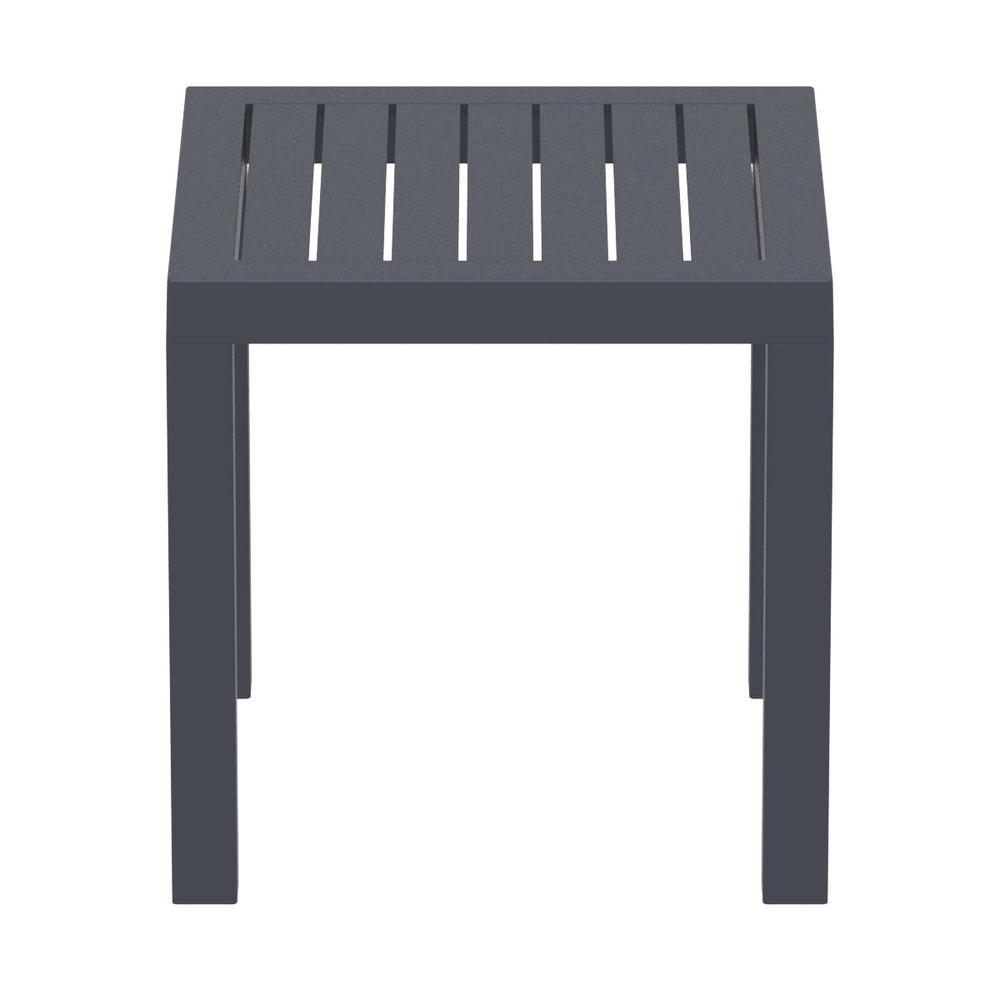 Ocean Square Resin Side Table Dark Gray. Picture 4