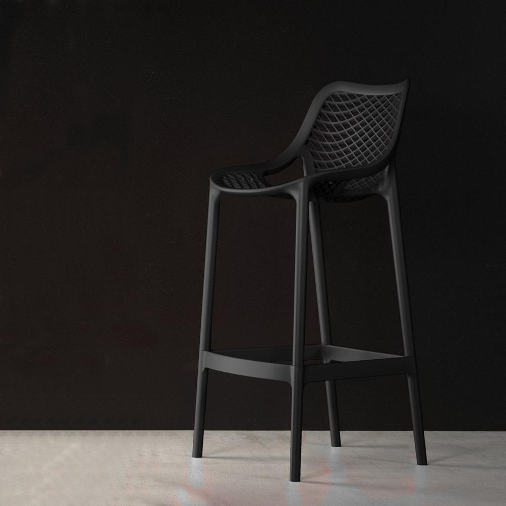 Outdoor Counter High Chair, Set of 2, Black, Belen Kox. Picture 6
