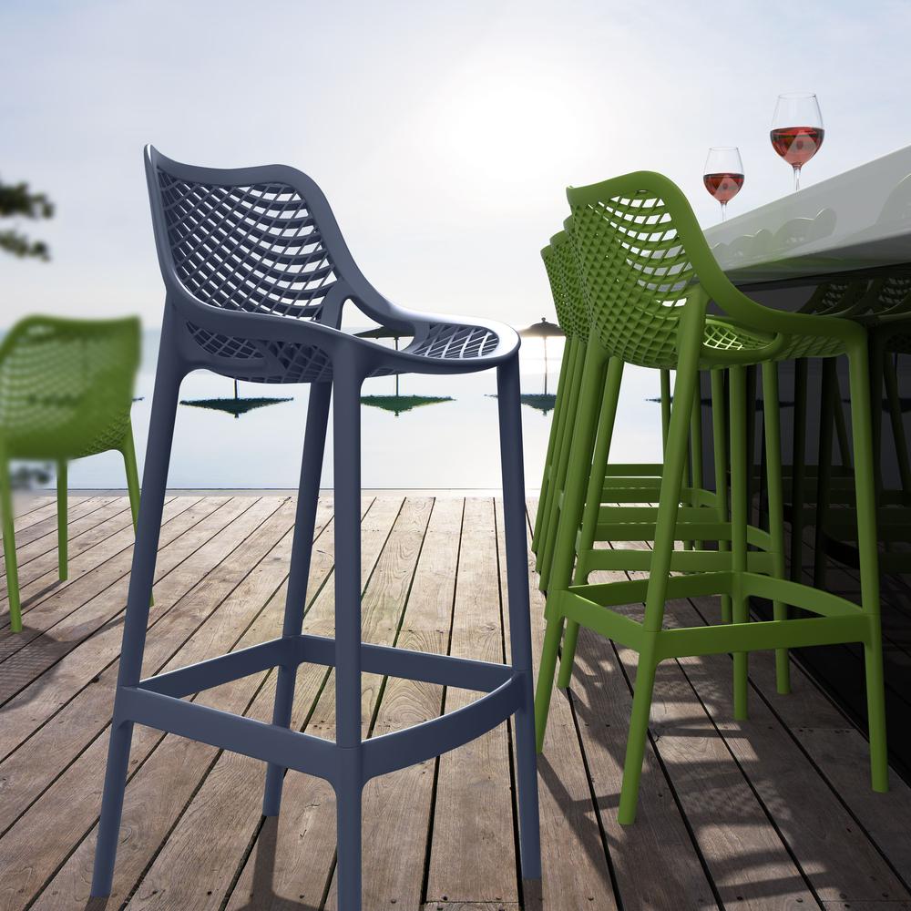 Outdoor Bar Chair, Set of 2, Dark Gray, Belen Kox. Picture 6