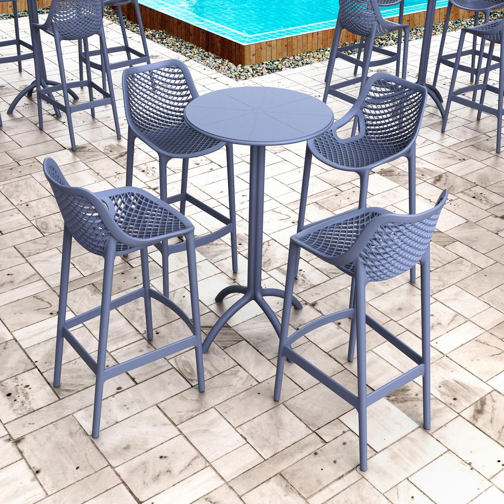 Outdoor Bar Chair, Set of 2, Dark Gray, Belen Kox. Picture 7