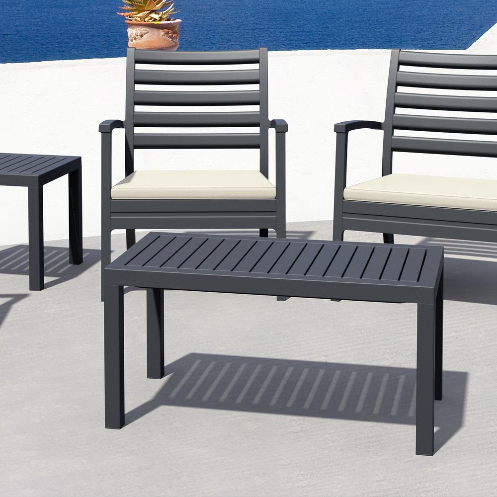 Ocean Rectangle Cofee Table Dark Gray. Picture 5