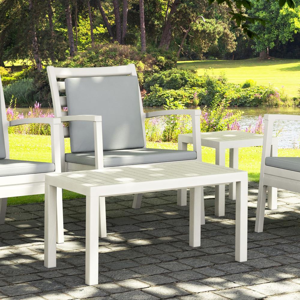 Ocean Rectangle Cofee Table White. Picture 4