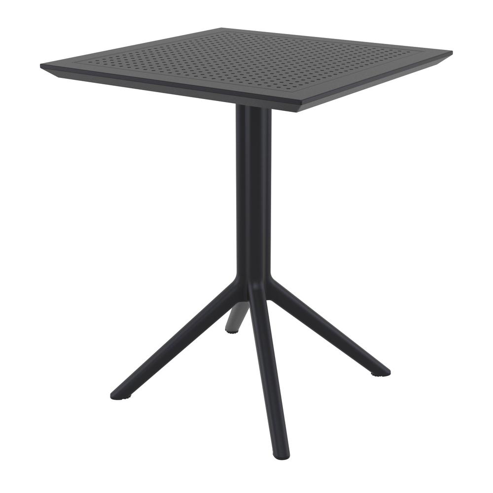 Dream Folding Outdoor Bistro Set with 2 Chairs Black. Picture 3