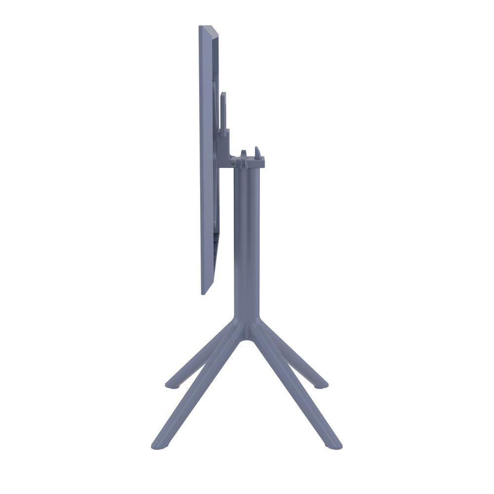 Dream Folding Outdoor Bistro Set with 2 Chairs Dark Gray. Picture 4