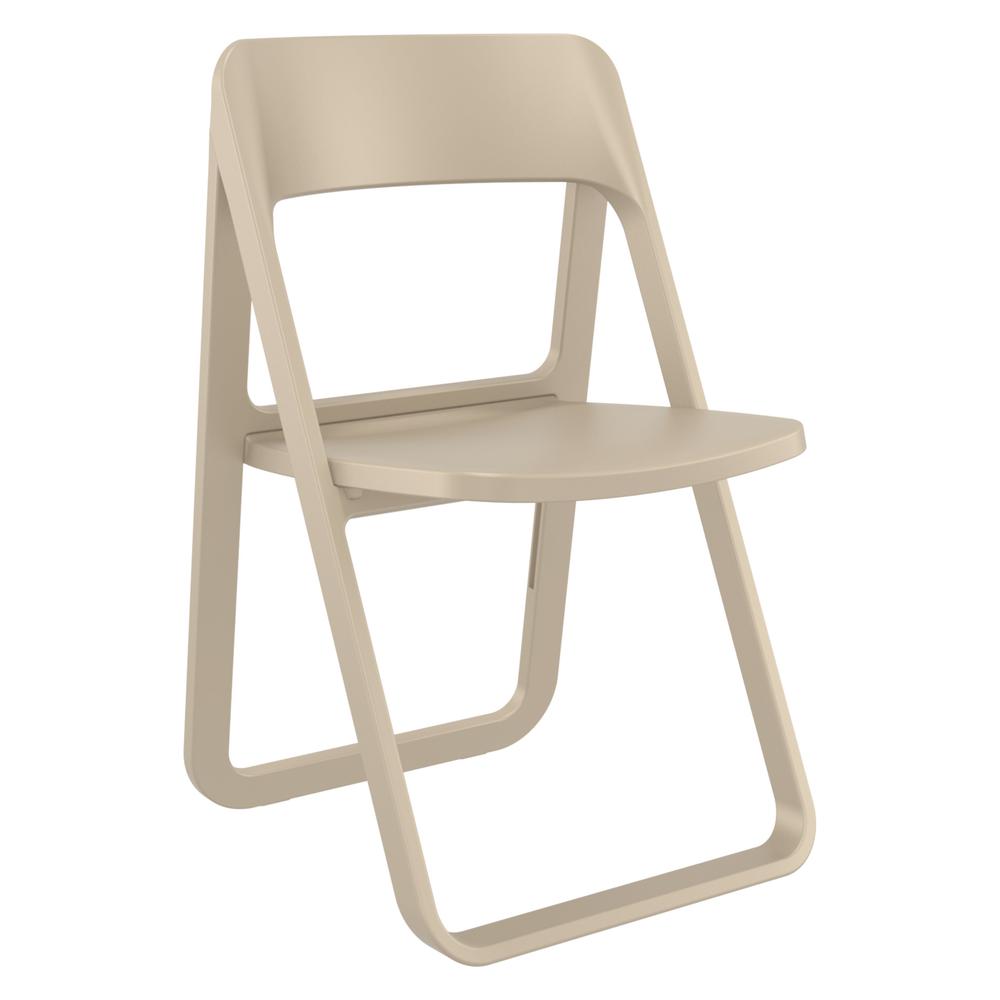 Dream Folding Outdoor Bistro Set with 2 Chairs Taupe. Picture 2