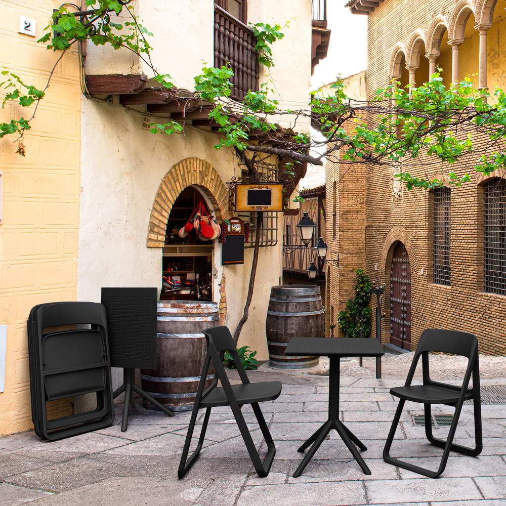 Dream Folding Outdoor Chair Black. Picture 8