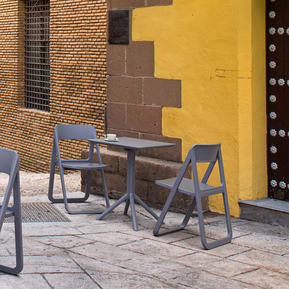Dream Folding Outdoor Chair Dark Gray. Picture 8