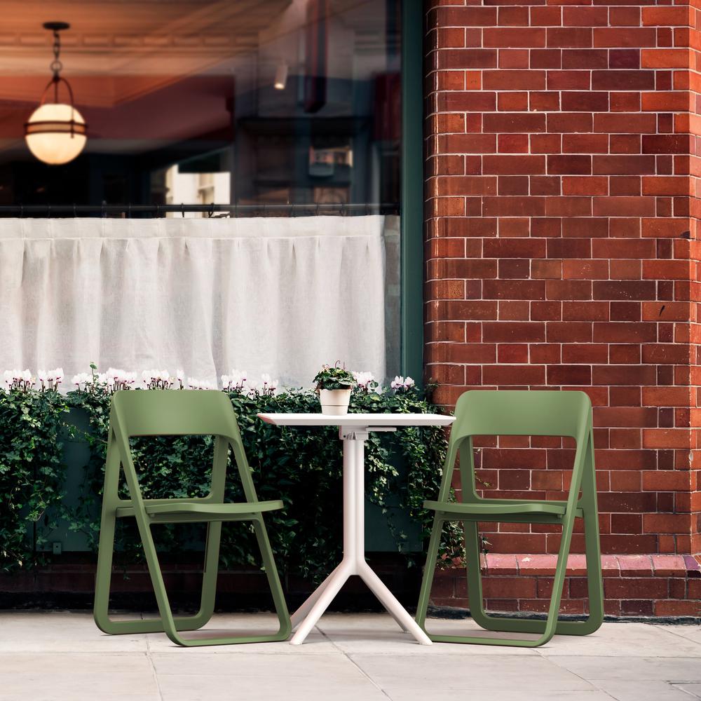 Dream Folding Outdoor Chair Olive Green. Picture 6