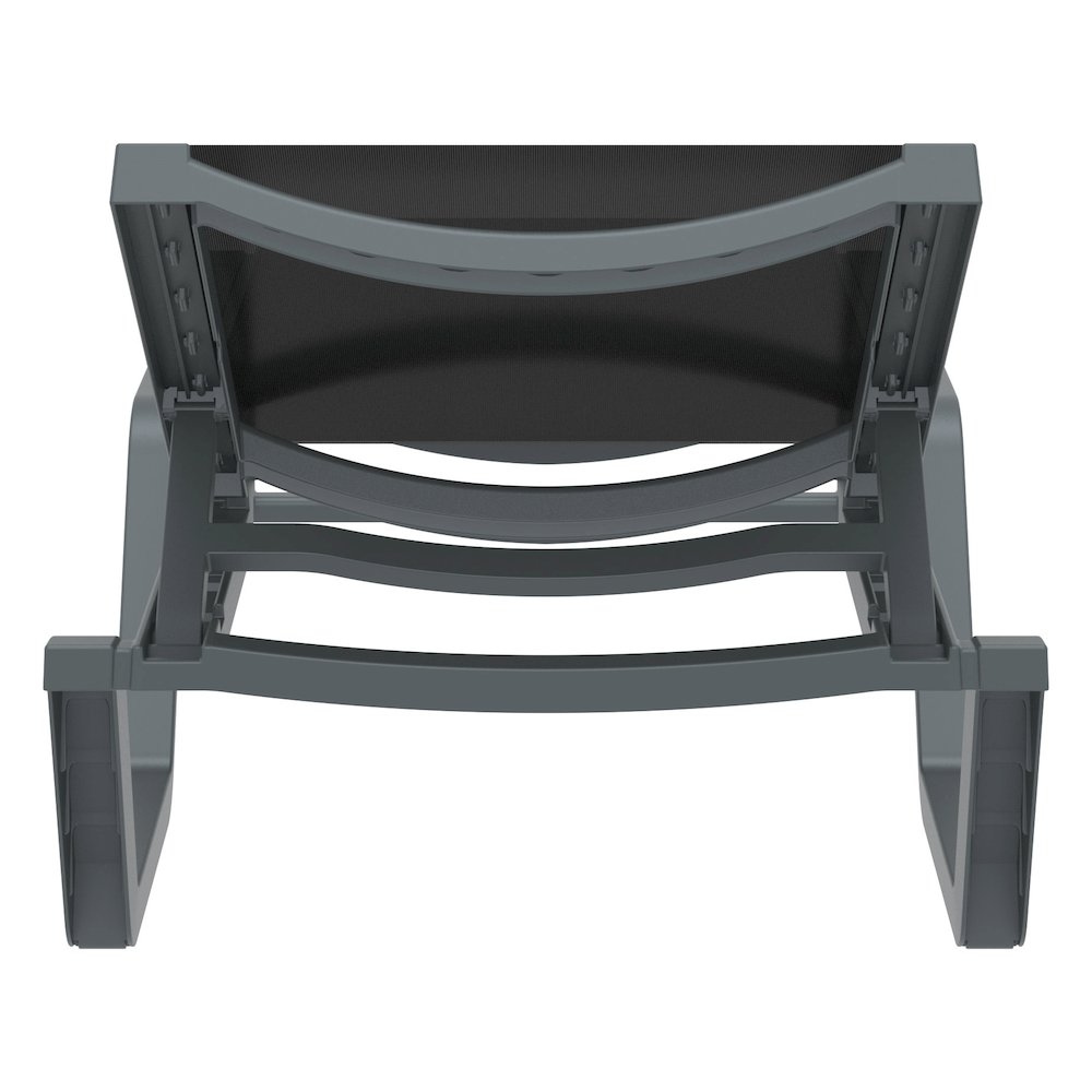 Rio Sling Chaise Dark Gray Frame Black Sling. Picture 5