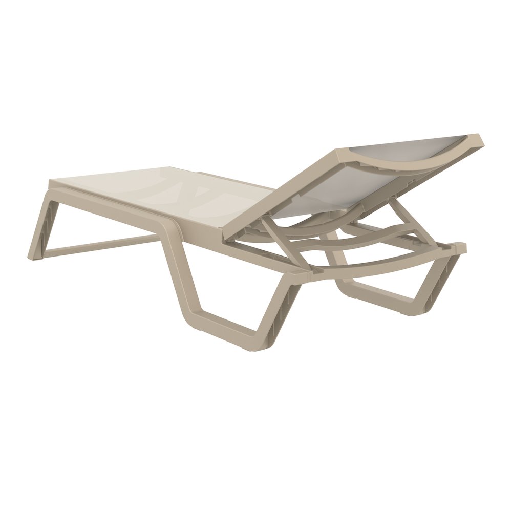 Rio Sling Chaise Taupe Frame Taupe Sling. Picture 3