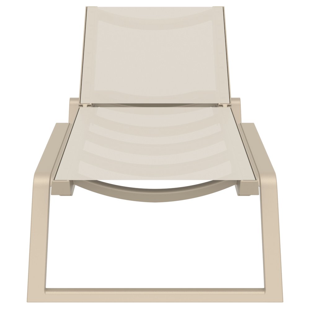 Rio Sling Chaise Taupe Frame Taupe Sling. Picture 4
