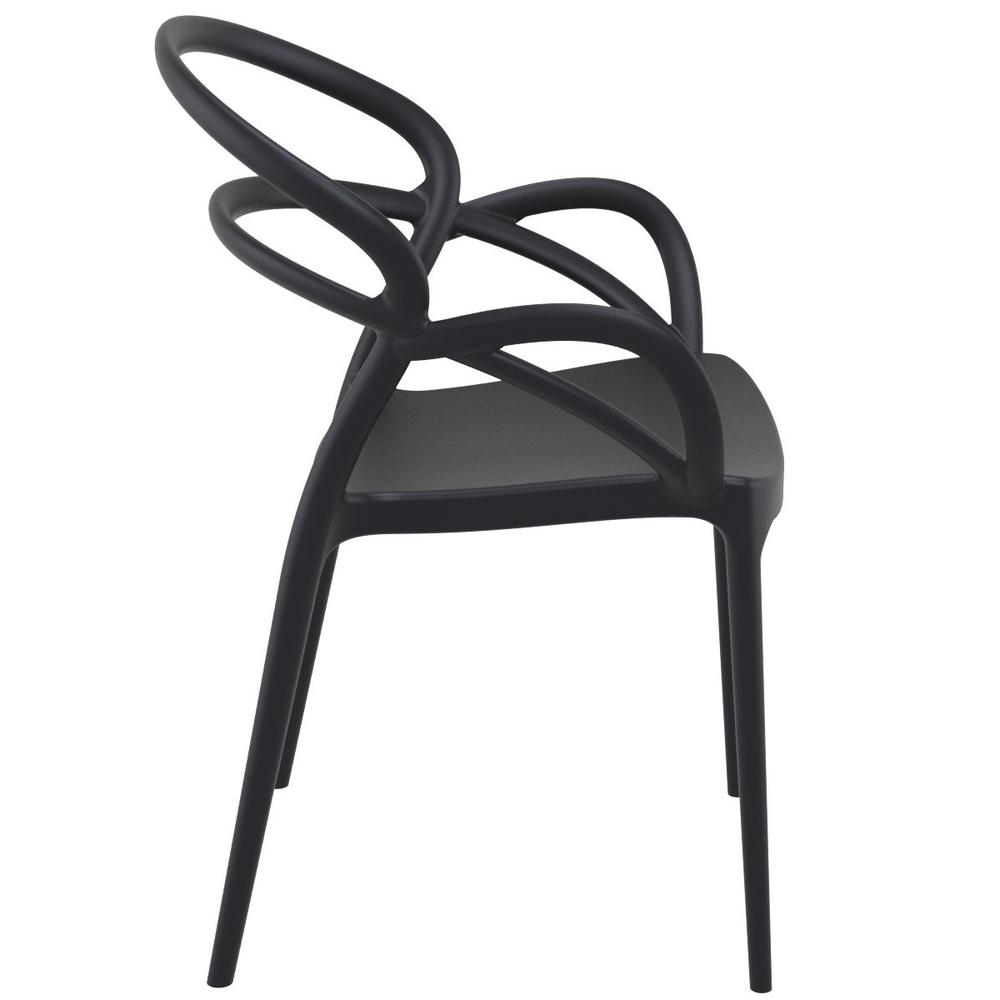 Mila Dining Arm Chair Black, Set of 2. Picture 2