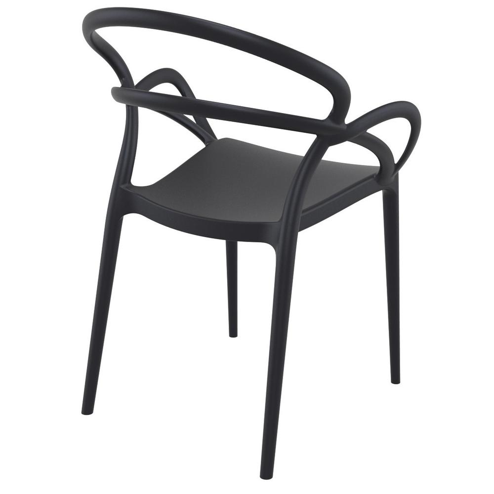 Mila Dining Arm Chair Black, Set of 2. Picture 3