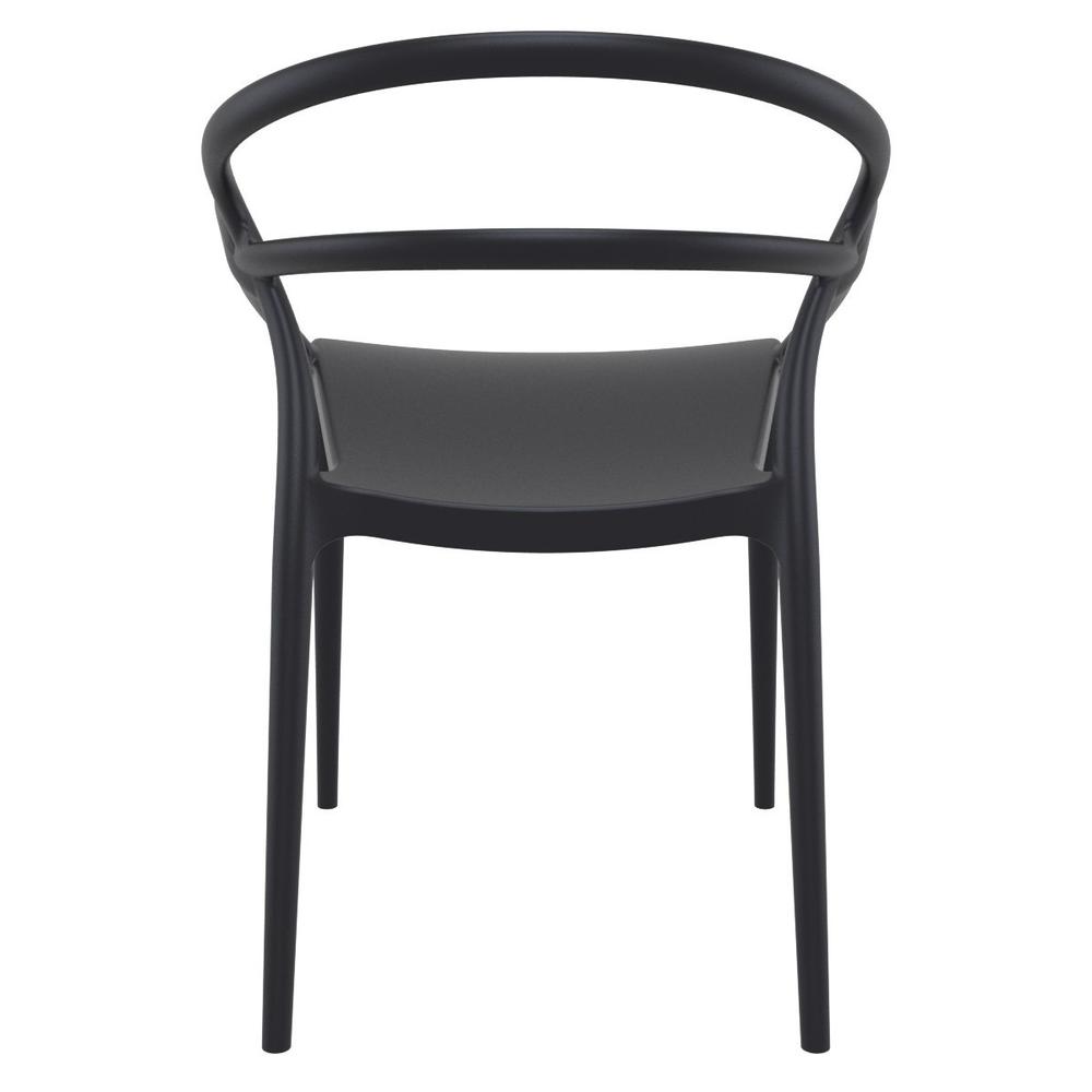 Mila Dining Arm Chair Black, Set of 2. Picture 4