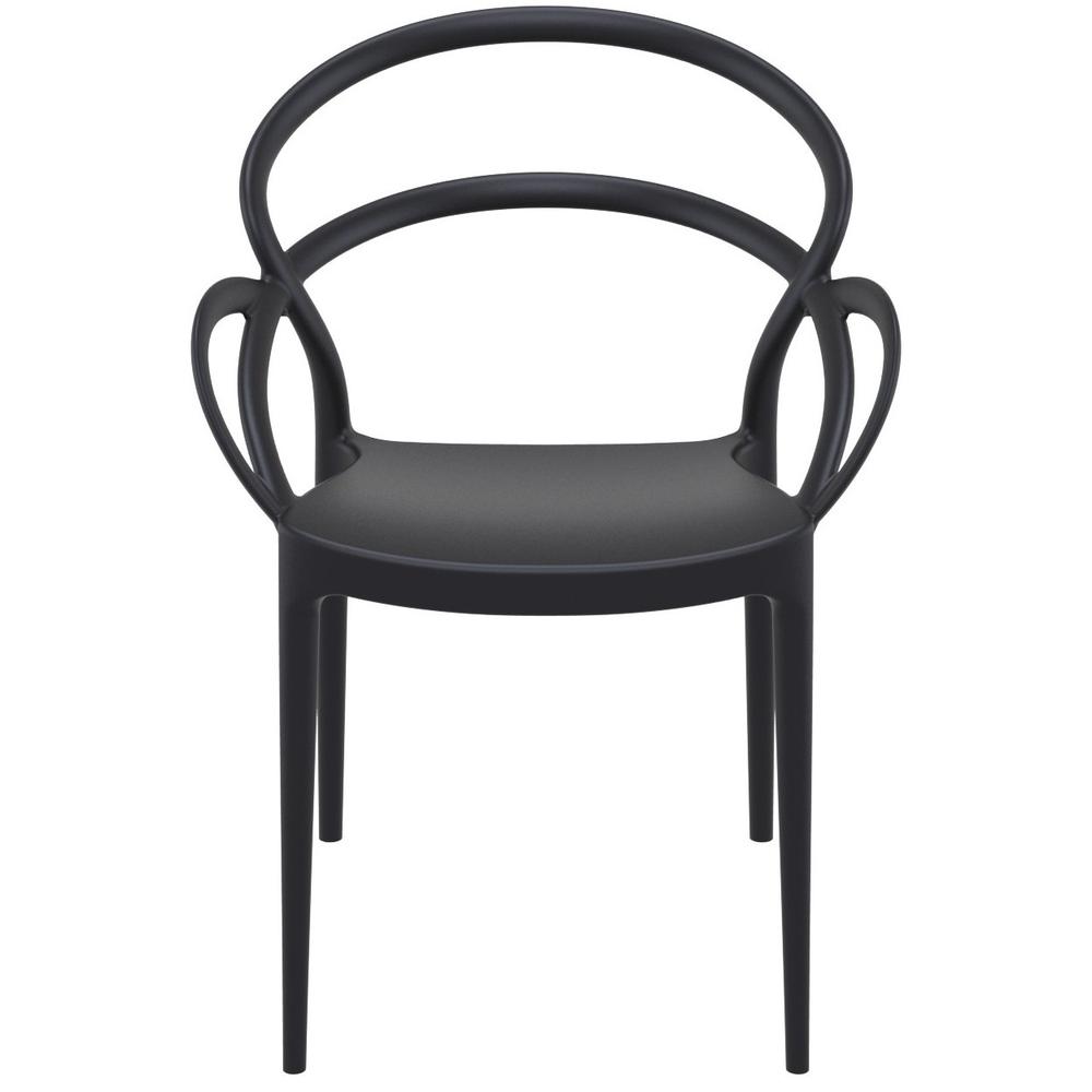 Mila Dining Arm Chair Black, Set of 2. Picture 5