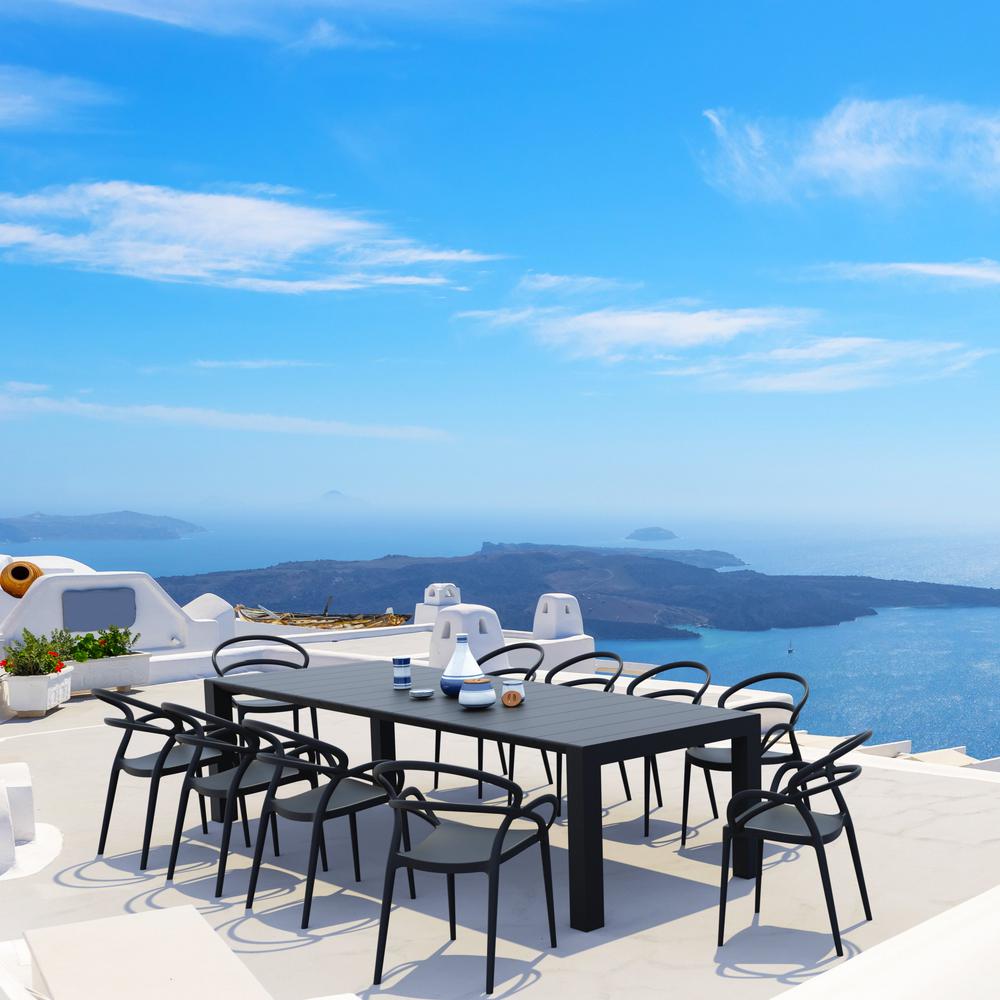 Mila Dining Arm Chair Black, Set of 2. Picture 9
