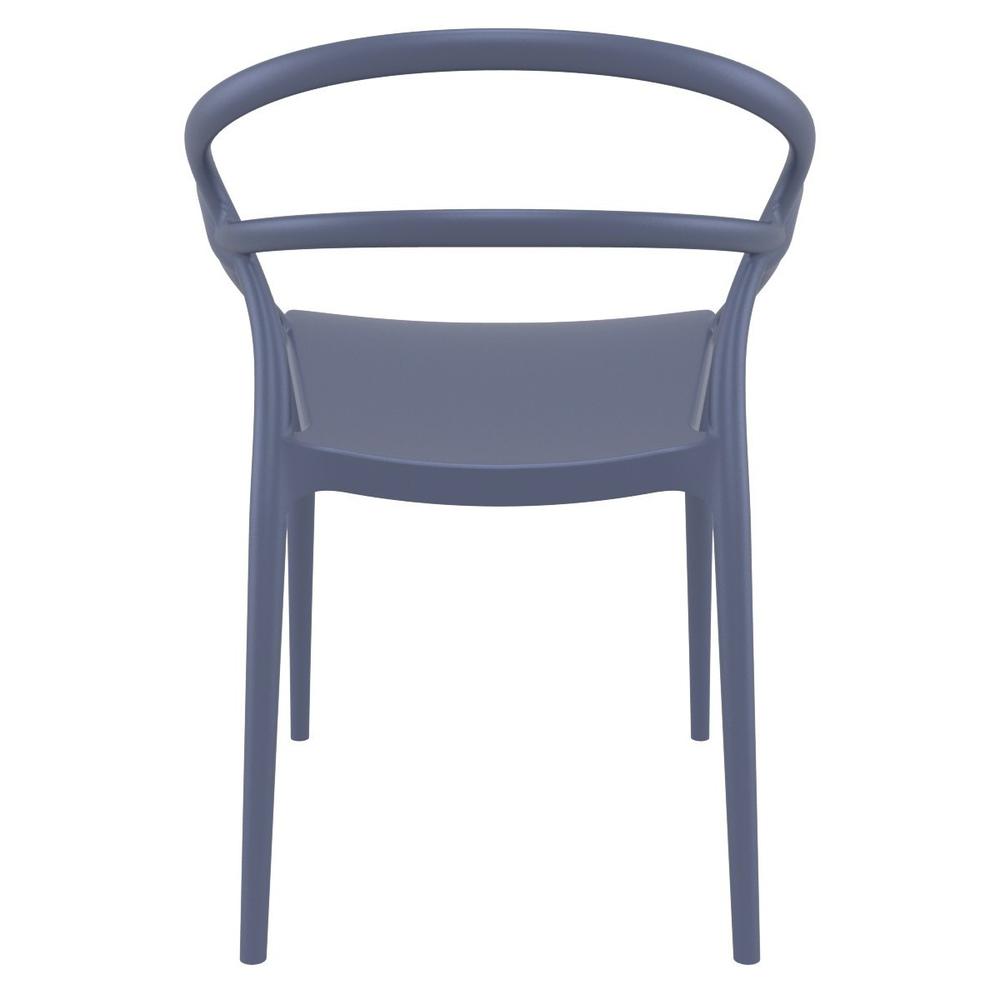 Mila Dining Arm Chair Dark Gray, Set of 2. Picture 3