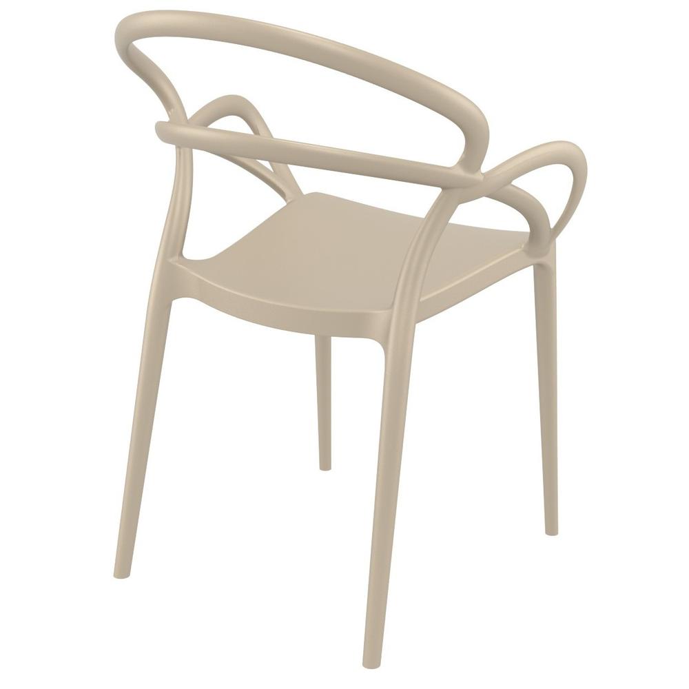 Mila Dining Arm Chair Taupe, Set of 2. Picture 3