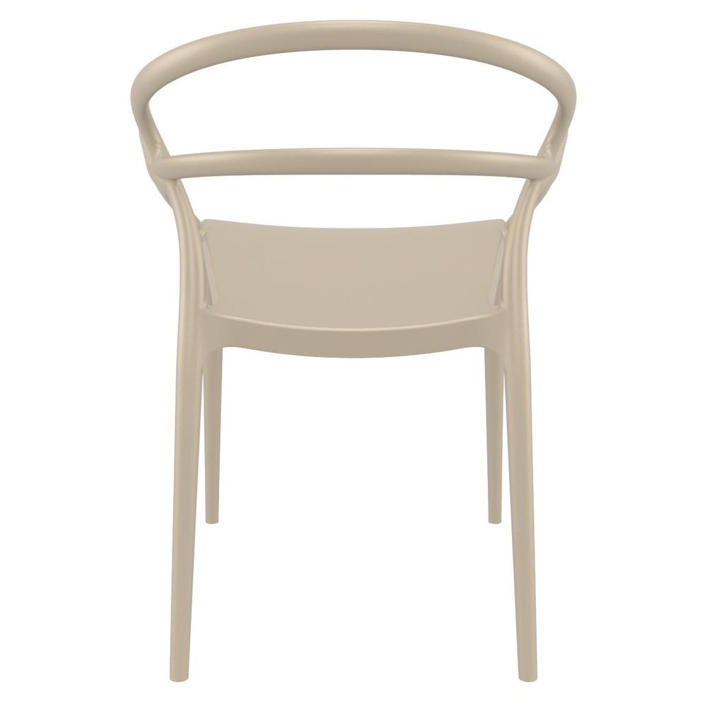 Mila Dining Arm Chair Taupe, Set of 2. Picture 4