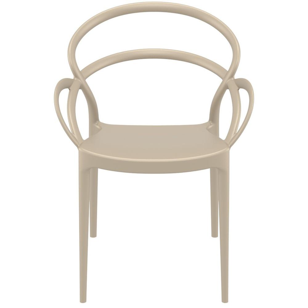 Mila Dining Arm Chair Taupe, Set of 2. Picture 5