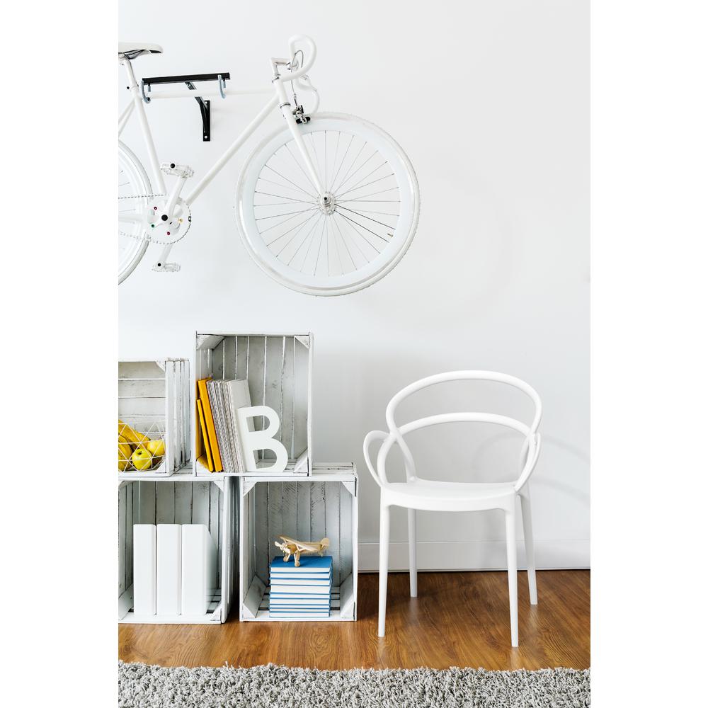 Mila Dining Arm Chair White, Set of 2. Picture 9