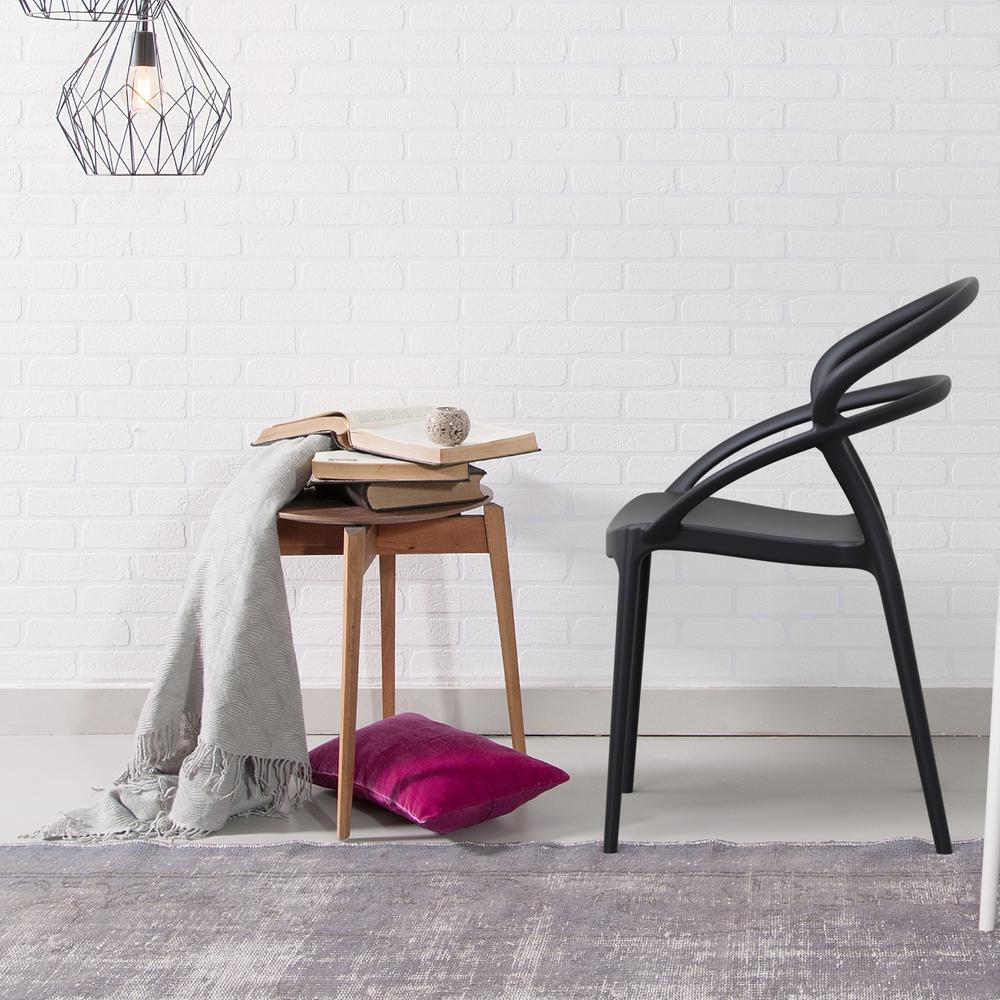 Pia Dining Chair Black, Set of 2. Picture 6