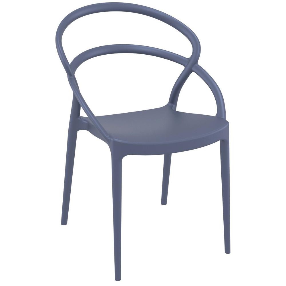 Pia Dining Chair Dark Gray, Set of 2. Picture 1