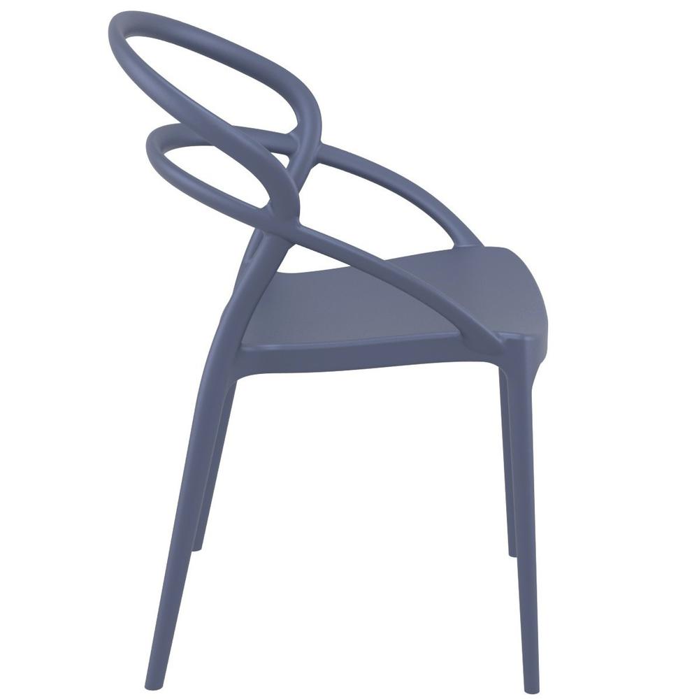 Pia Dining Chair Dark Gray, Set of 2. Picture 4