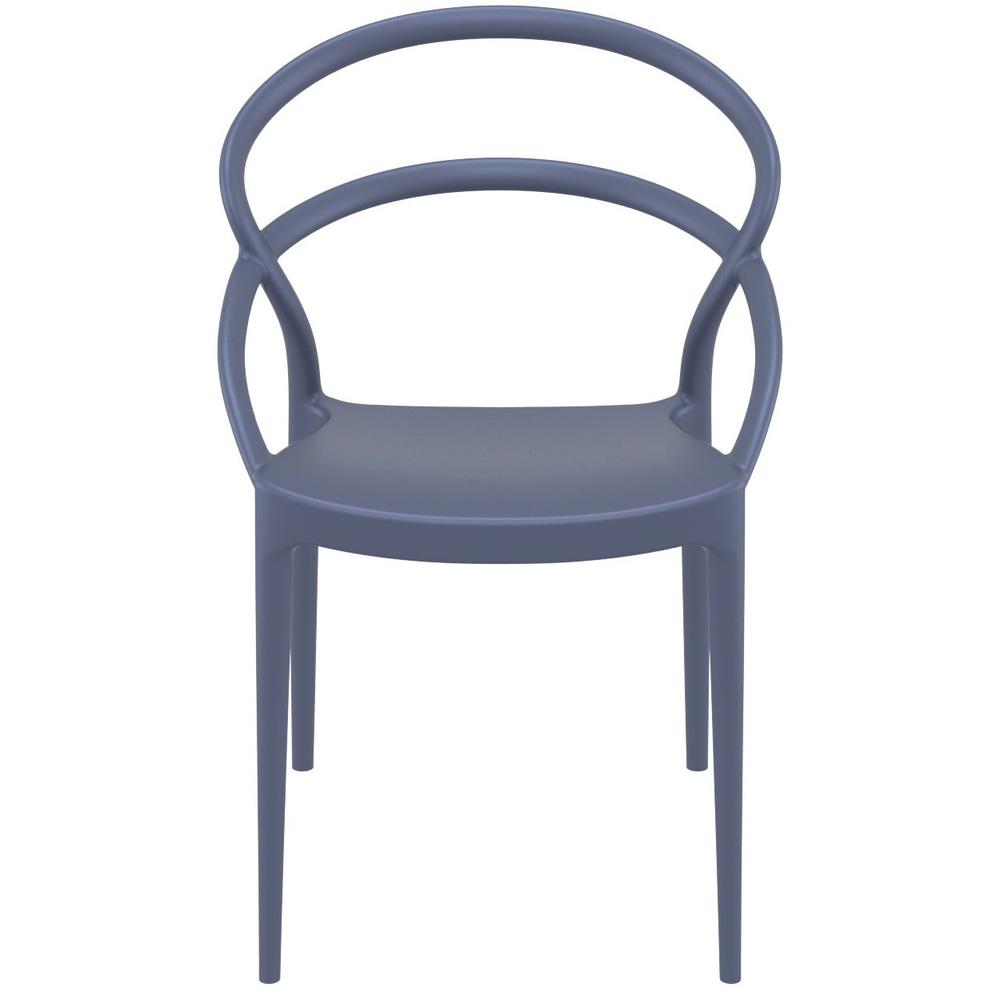 Pia Dining Chair Dark Gray, Set of 2. Picture 5