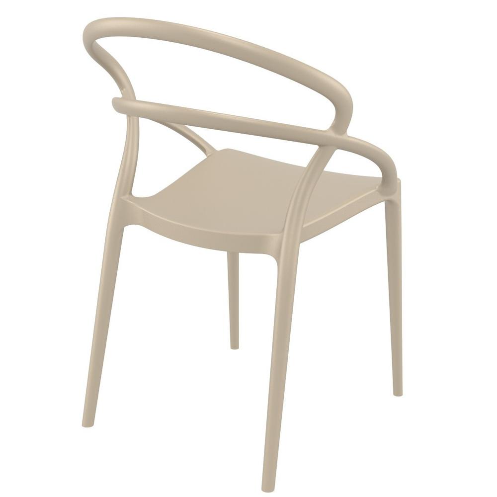 Pia Dining Chair Taupe, Set of 2. Picture 3