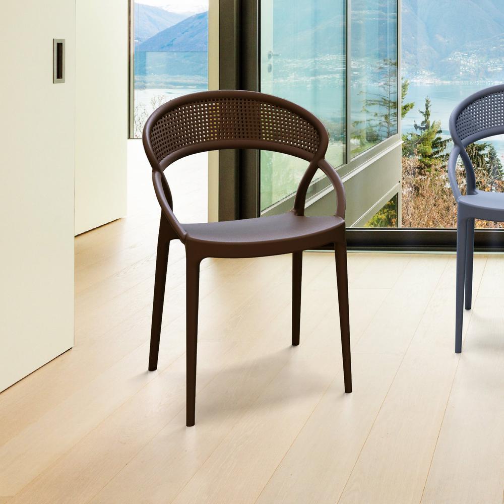 Sunset Dining Chair Brown, Set of 2. Picture 6