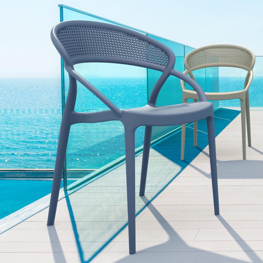 Sunset Dining Chair Dark Gray, Set of 2. Picture 7