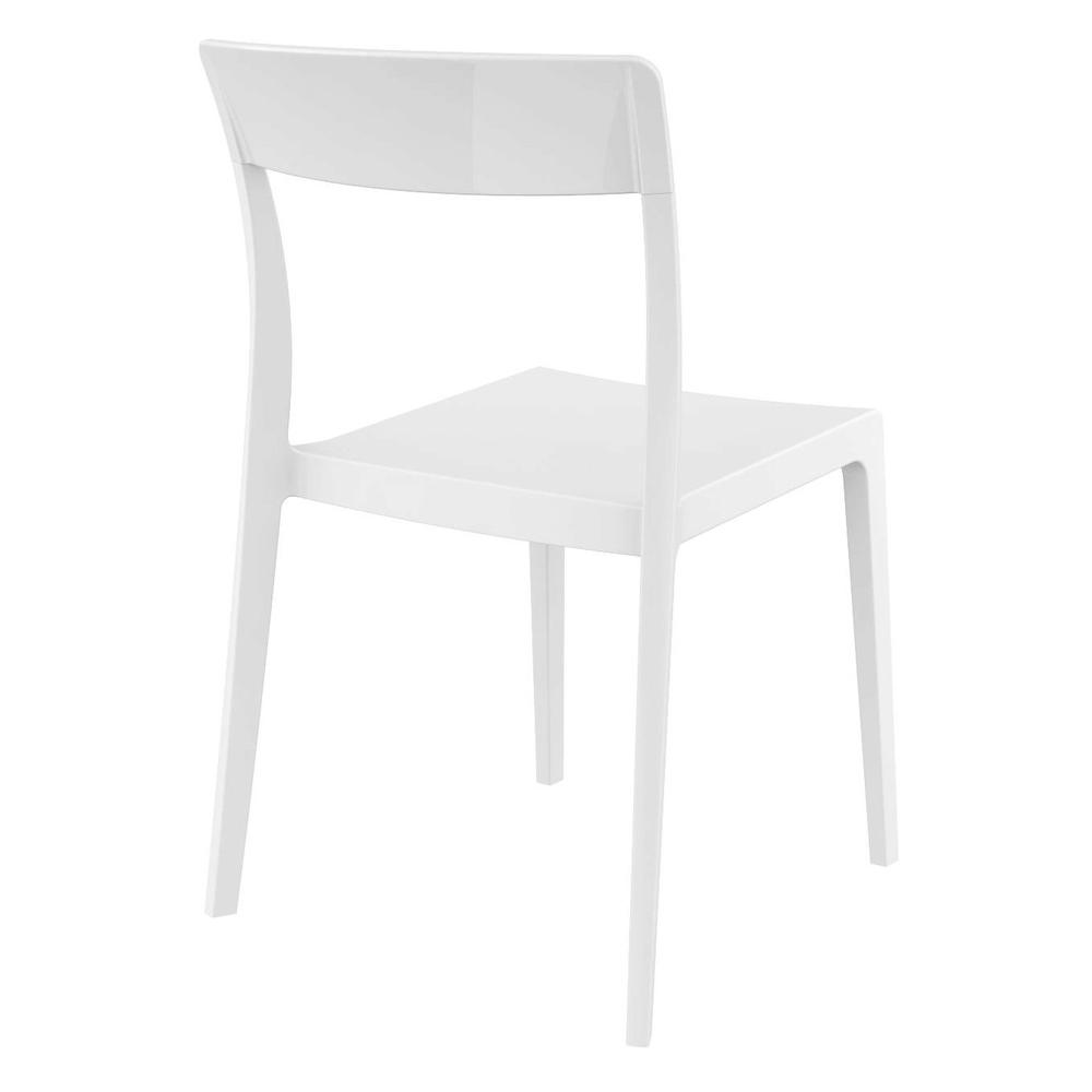 Flash Dining Chair White Glossy White, Set of 2. Picture 2