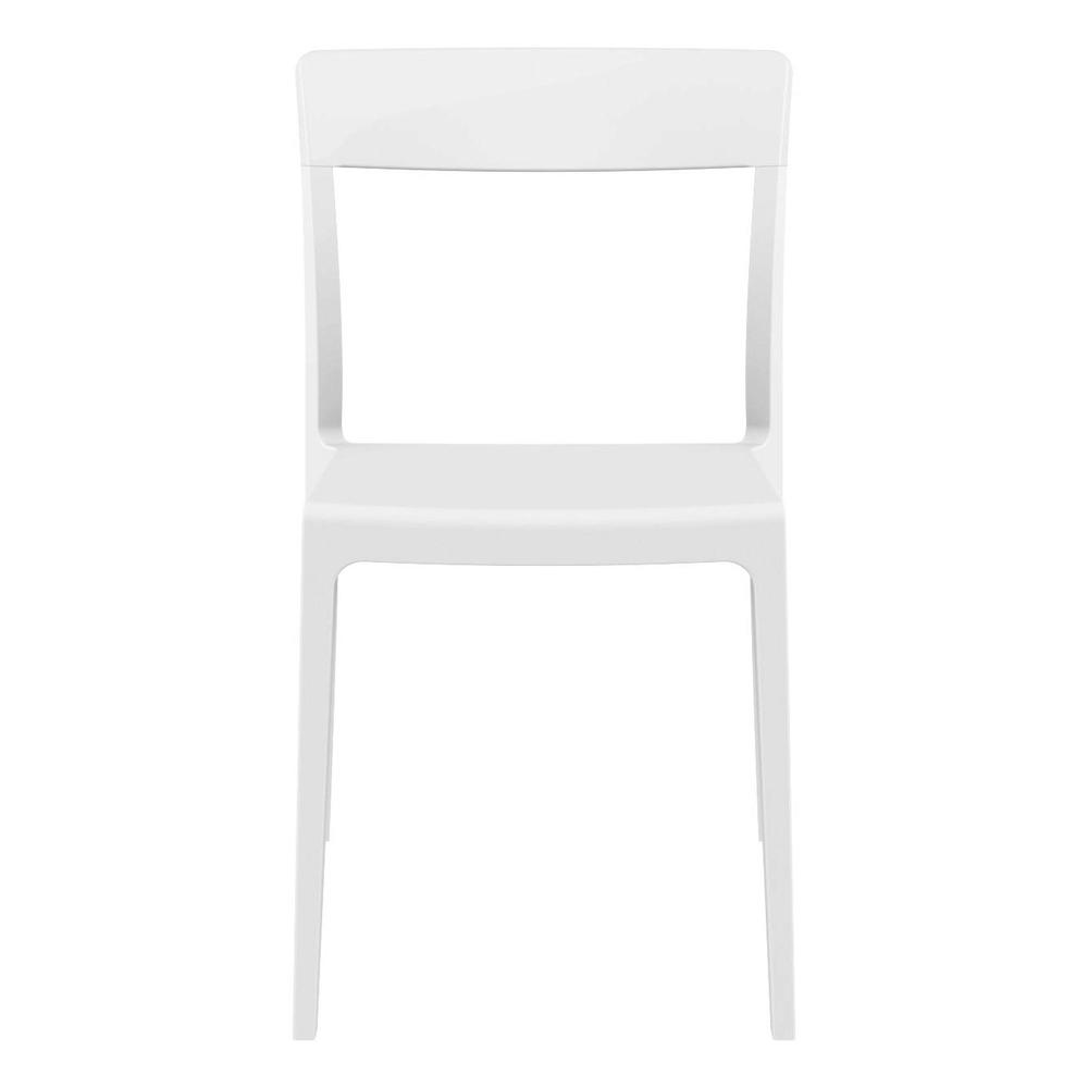 Flash Dining Chair White Glossy White, Set of 2. Picture 3