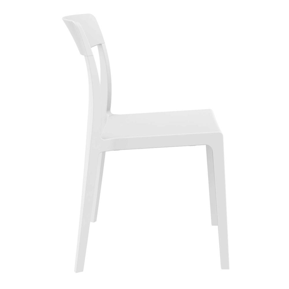 Flash Dining Chair White Glossy White, Set of 2. Picture 4