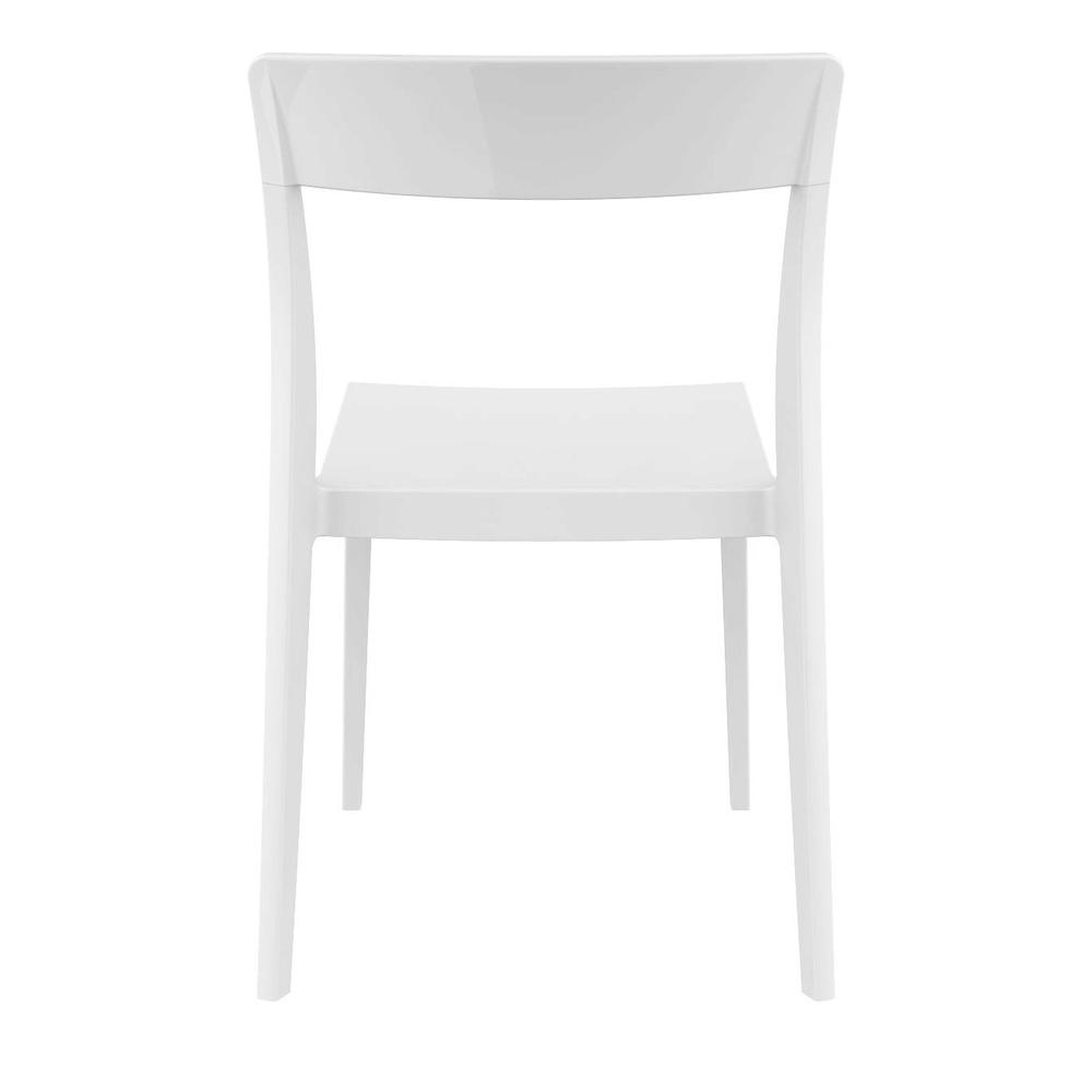Flash Dining Chair White Glossy White, Set of 2. Picture 5