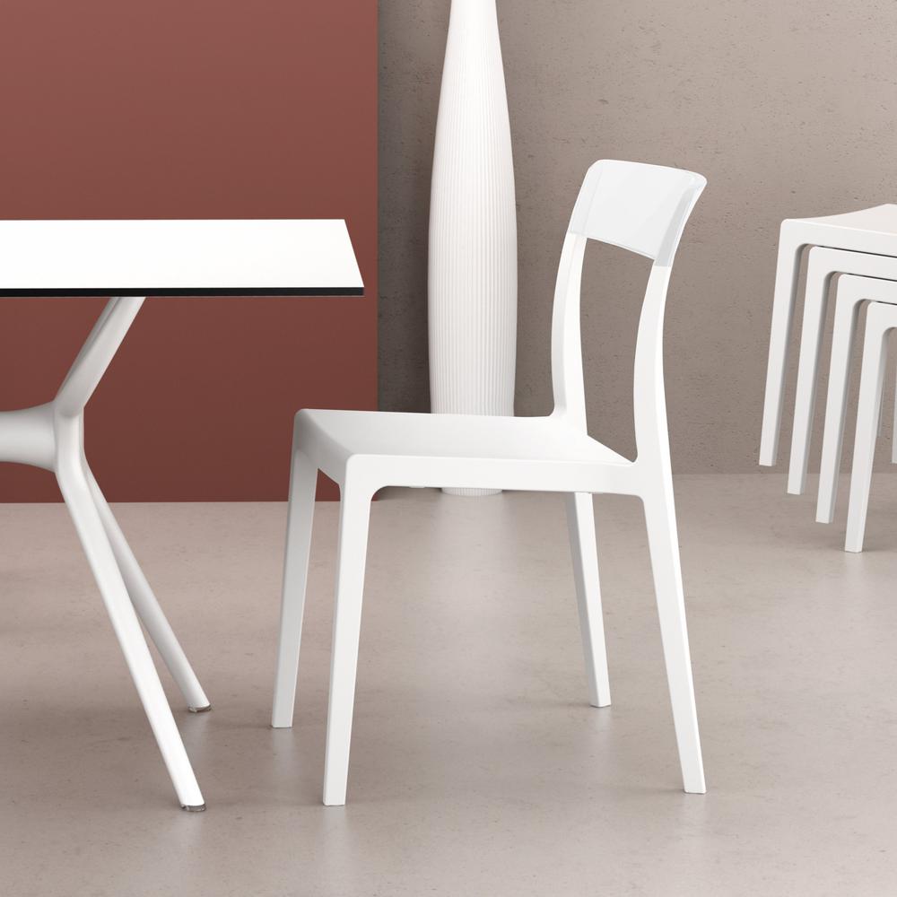 Flash Dining Chair White Glossy White, Set of 2. Picture 6