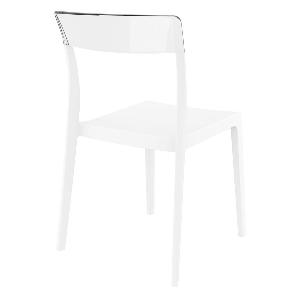 Flash Dining Chair White Transparent Clear, Set of 2. Picture 2
