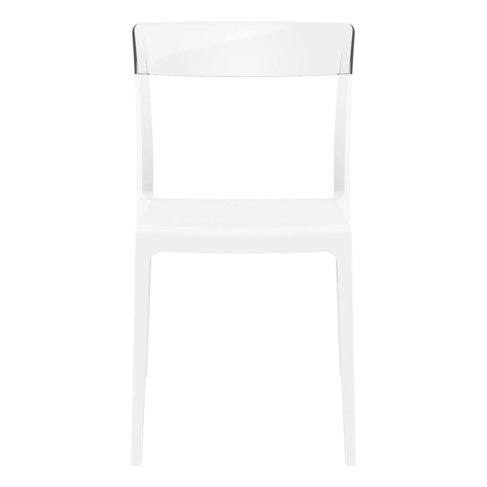 Flash Dining Chair White Transparent Clear, Set of 2. Picture 3