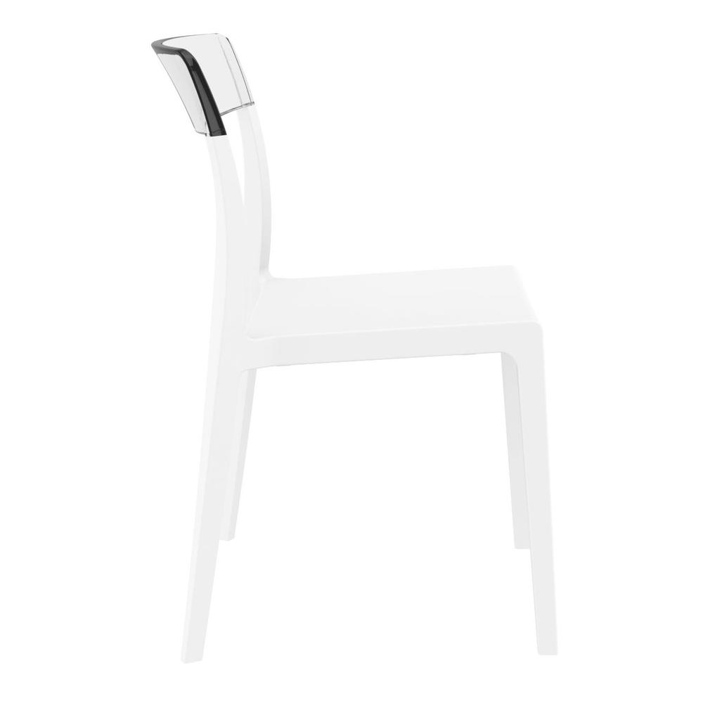 Flash Dining Chair White Transparent Clear, Set of 2. Picture 4