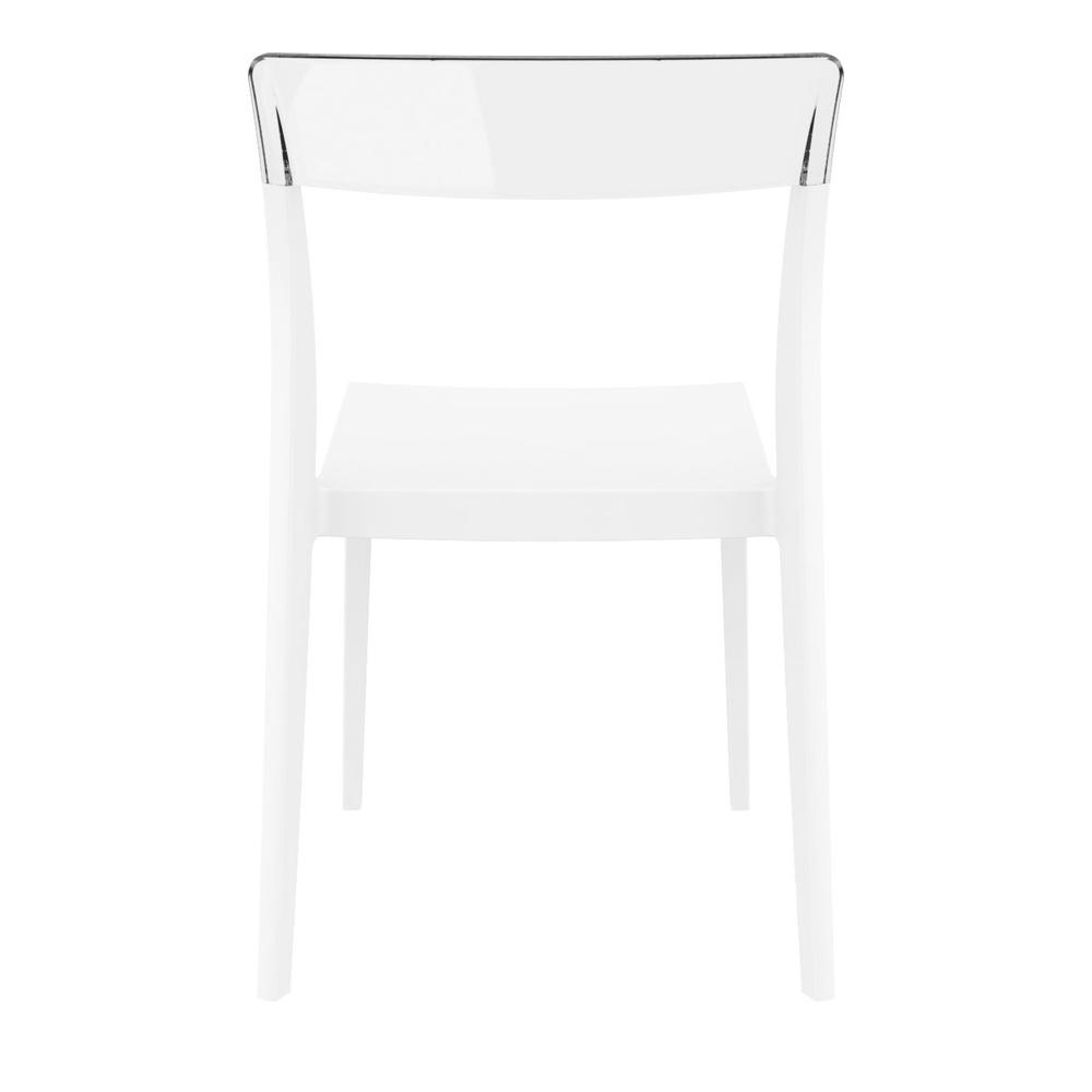 Flash Dining Chair White Transparent Clear, Set of 2. Picture 5