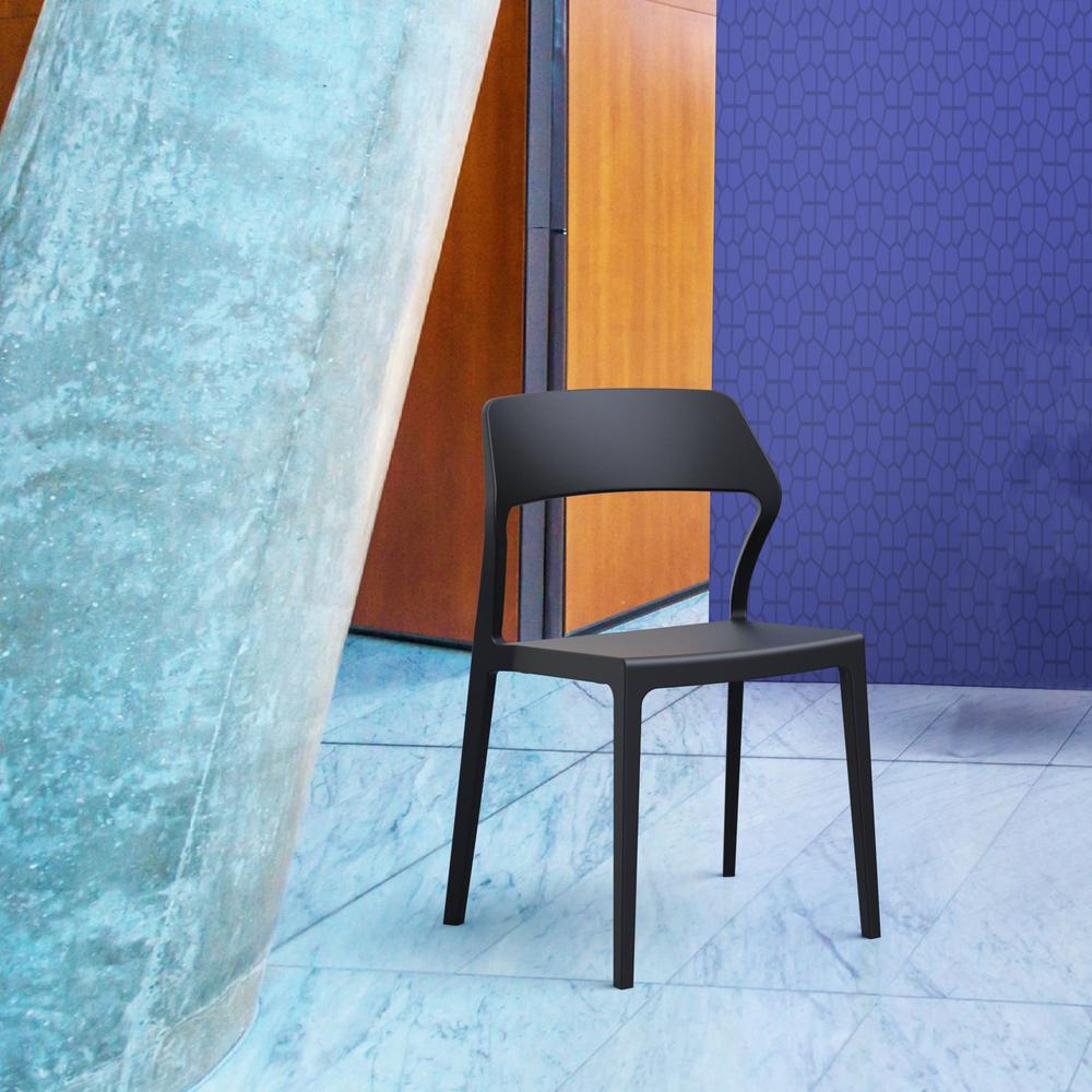 Snow Dining Chair Black, Set of 2. Picture 6
