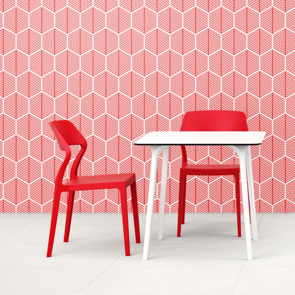 Snow Dining Chair Red, Set of 2. Picture 7