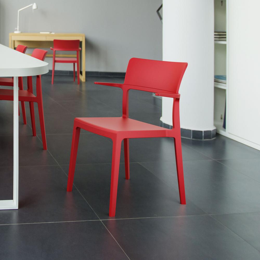Plus Arm Chair Red, Set of 2. Picture 6